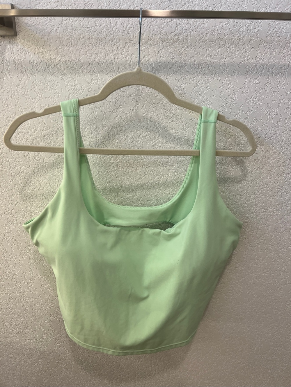 Fabletics Mint Green Scoop Crop Tank